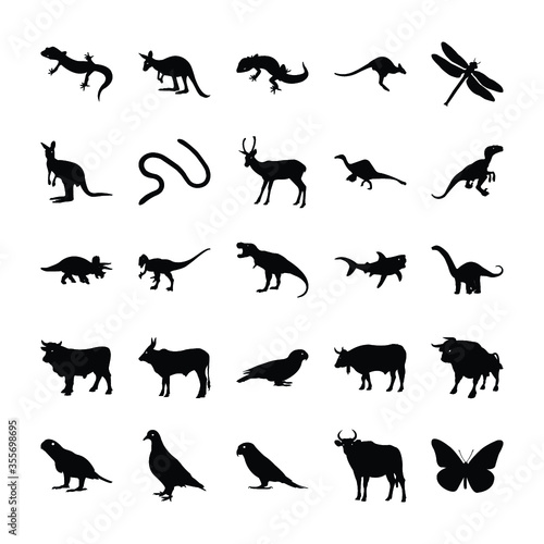  Wild Animals Filled Icons 