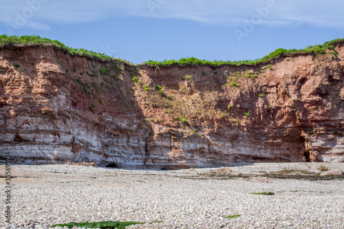 view of the river in the cliffs of moher at the coast in   budleigh salterton,UK photo