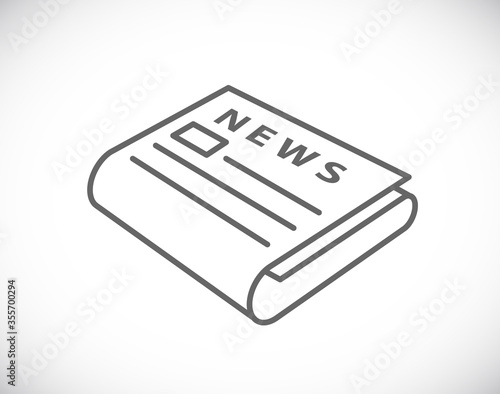 newspaper outline icon