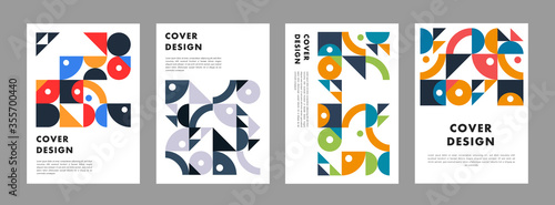 Set of abstract colourful geometrical templates. Universal cover Designs for Annual Report, Brochures, Flyers, Presentations, Leaflet, Magazine.