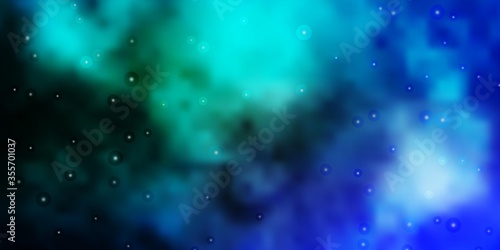 Light BLUE vector texture with beautiful stars. Shining colorful illustration with small and big stars. Best design for your ad, poster, banner.
