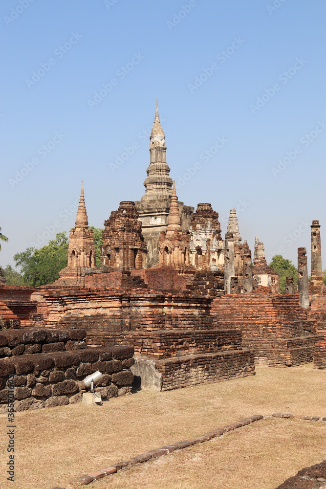 Temple du parc historique de Sukhothaï, Thaïlande
