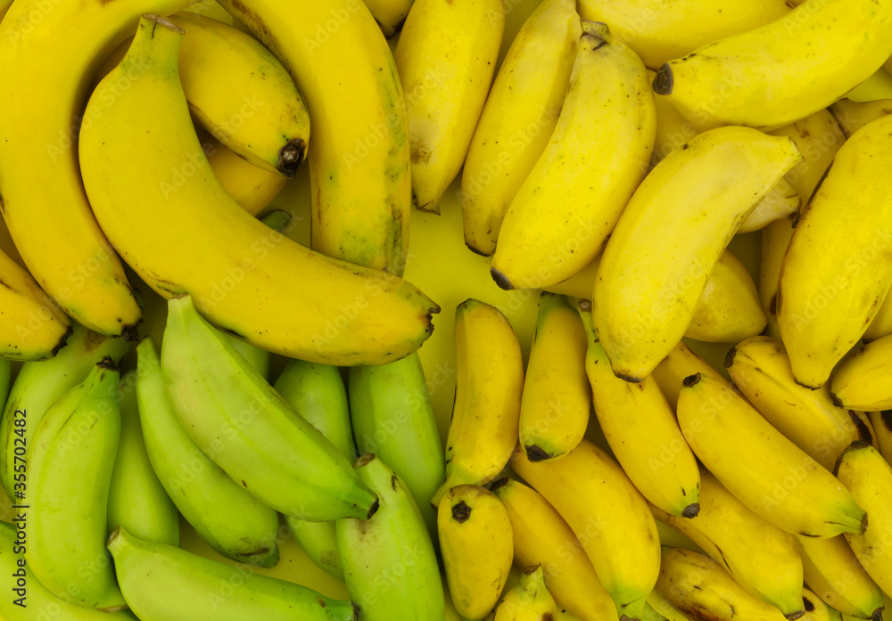 Many different bananas 