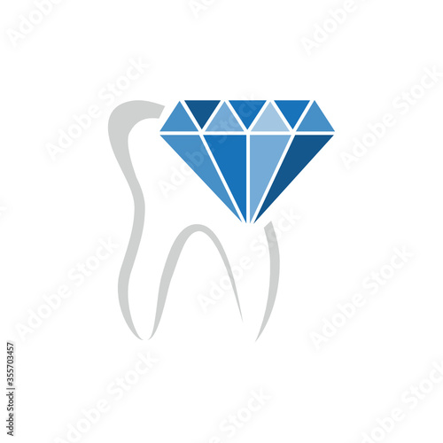 tooth and blue diamond