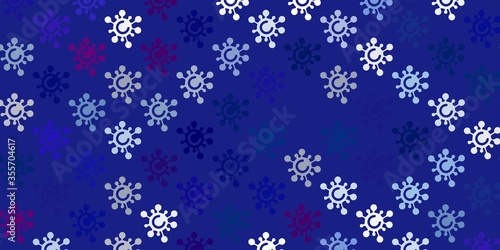 Light Blue, Yellow vector texture with disease symbols.