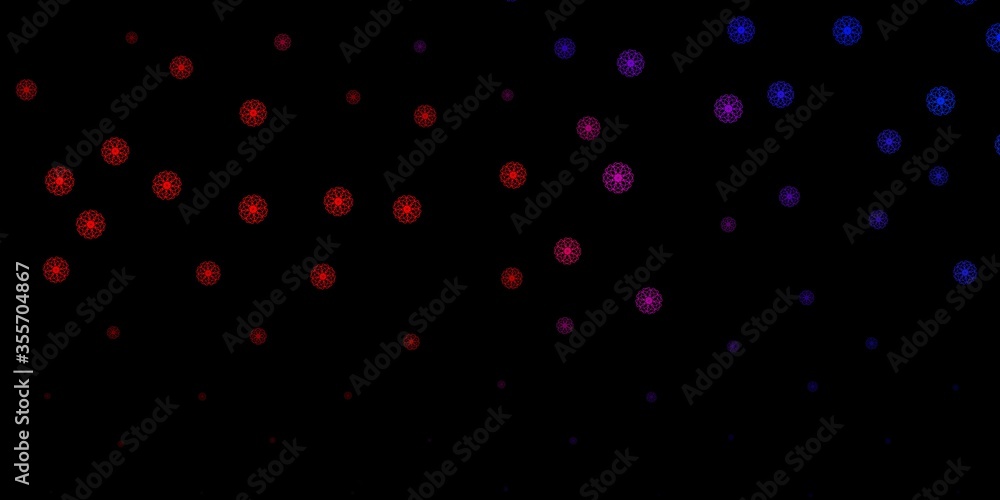 Dark Blue, Red vector template with abstract forms.