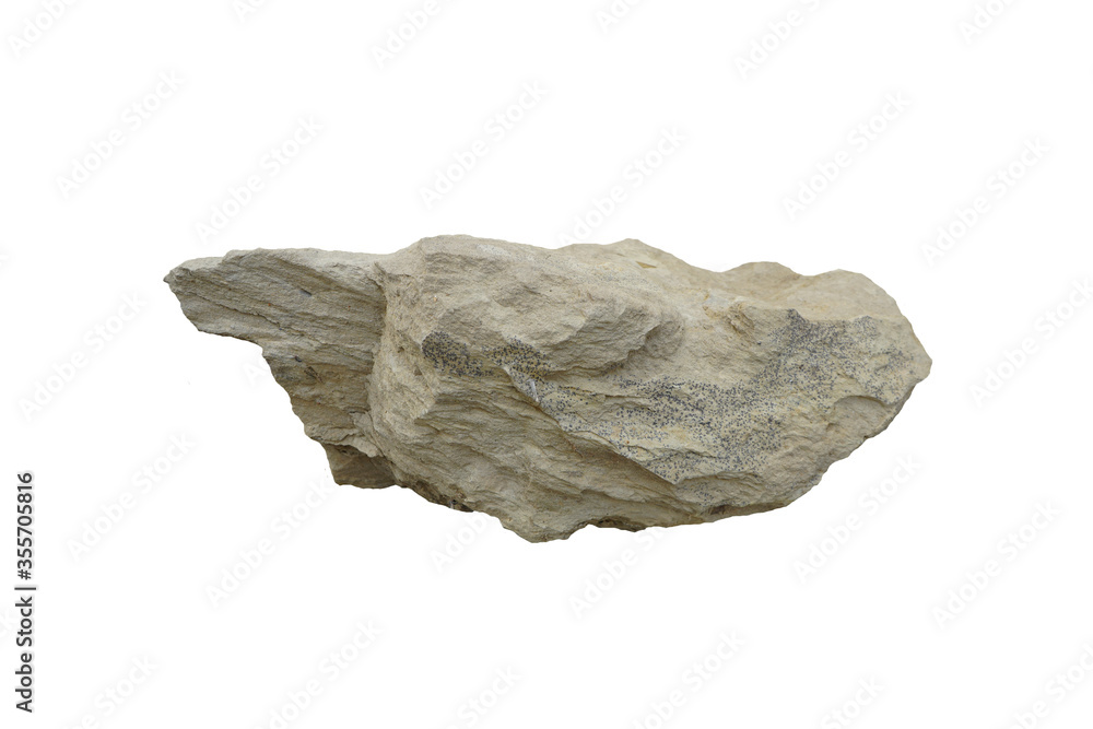 Shale rock isolated on white background, Shale is a sedimentary rock