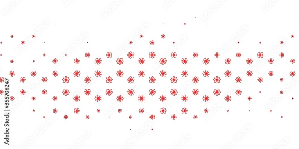 Light Red vector template with curved lines.
