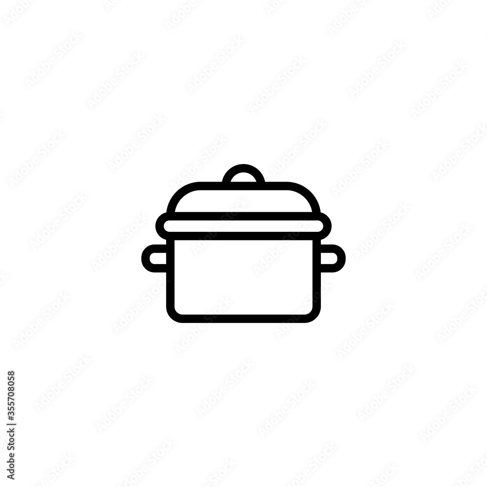 Stew vector icon in linear, outline icon isolated on white background Stew vector icon in linear, outline icon isolated on white background