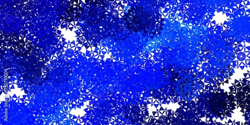 Light BLUE vector backdrop with xmas snowflakes.