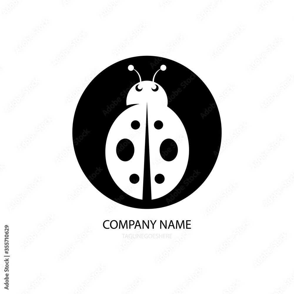 ladybug illustration icon logo vector ladybug illustration icon logo vector