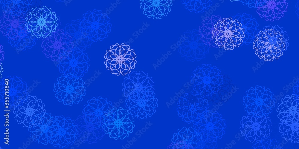 Light Pink, Blue vector natural backdrop with flowers. Light Pink, Blue vector natural backdrop with flowers.