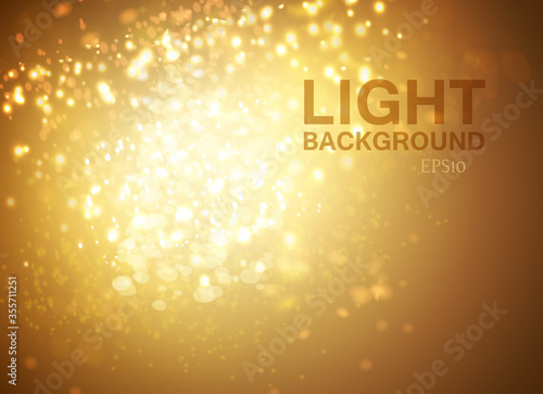 Magic Yellow Lights With Bokeh Effect.