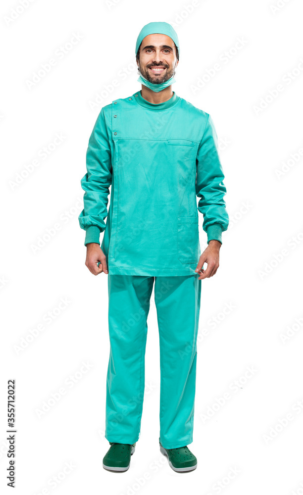 Portrait of a male surgeon full length Portrait of a male surgeon full length