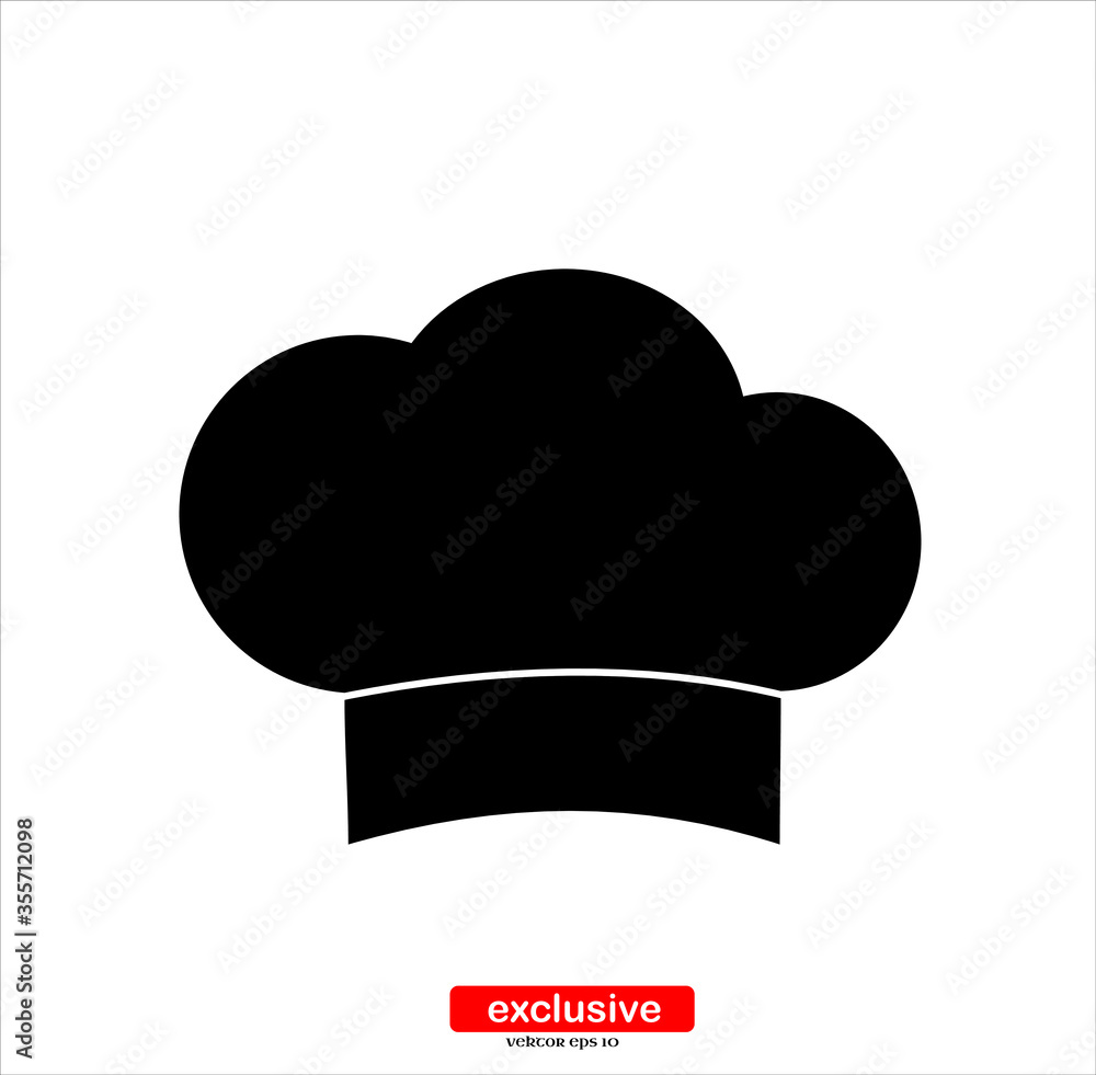 chef hat icon.Flat design style vector illustration for graphic and web design. chef hat icon.Flat design style vector illustration for graphic and web design.