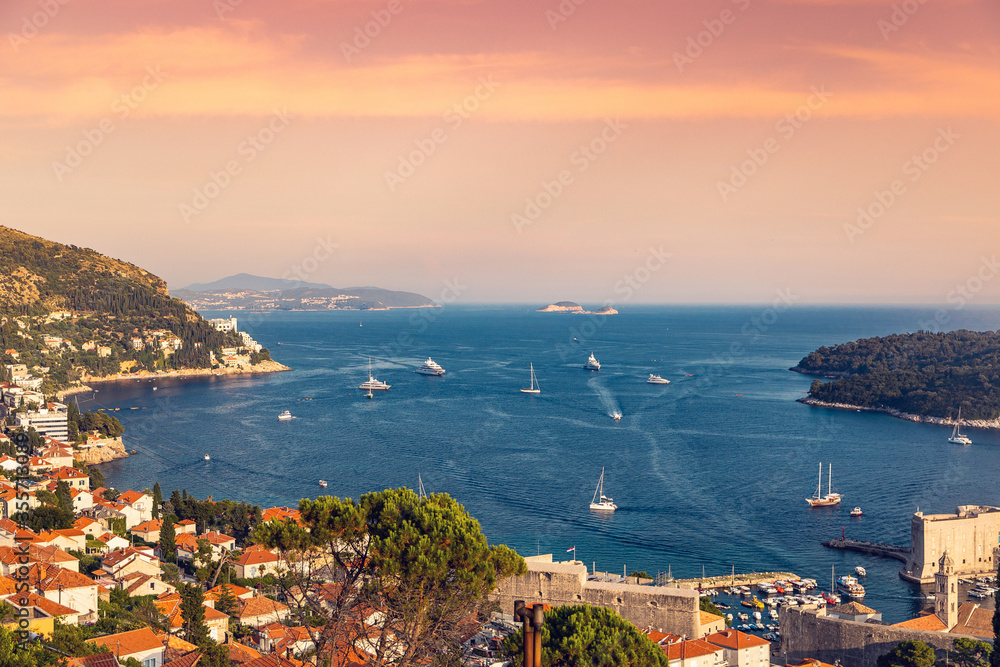 view of the bay in Dubrovnik Croatia
