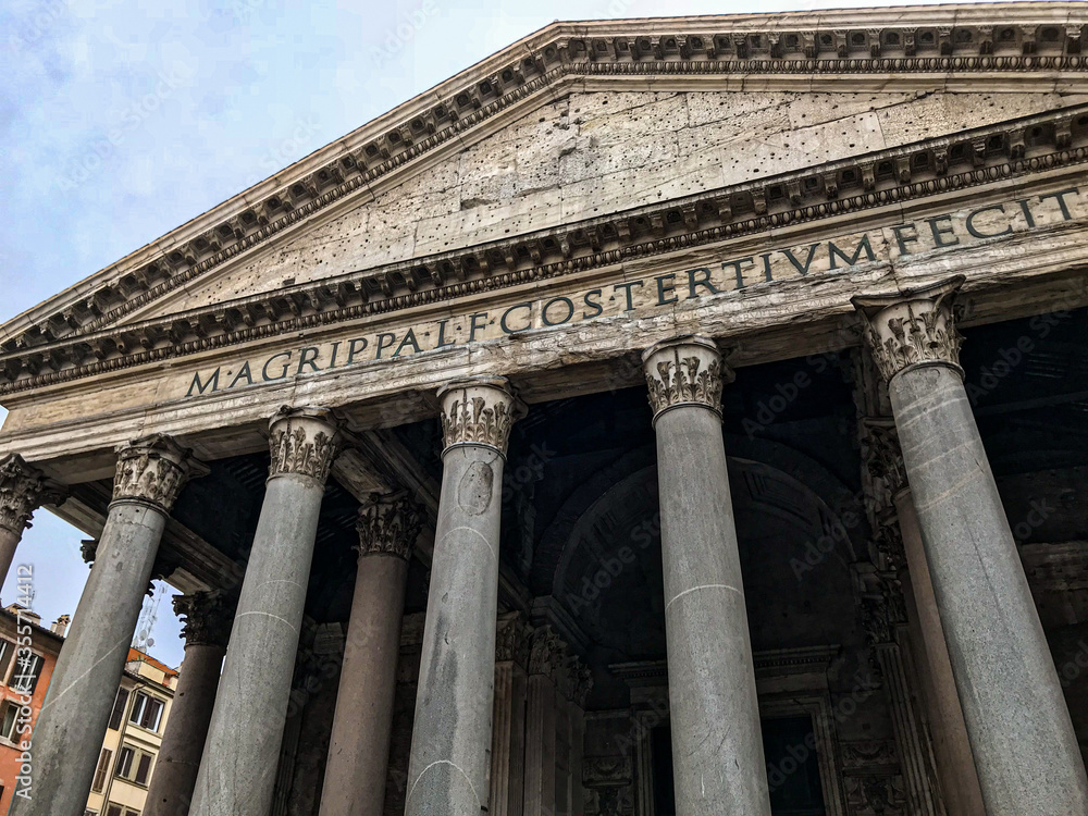 pantheon rome amazing beautiful building architecture tourism close up