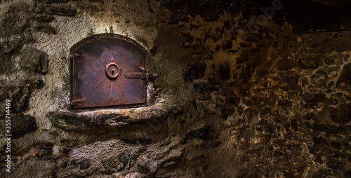 Wood oven door located in an old town house