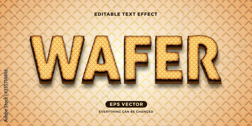 Wafer editable text vector