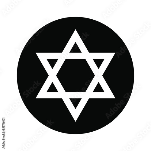 Star of David icon Jewish tradition biblical symbol isolated vector illustration Israel flag and national sign