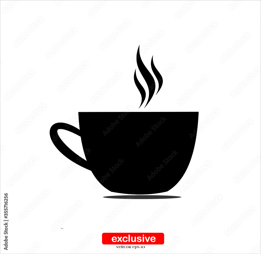 Coffee cup sign icon.Flat design style vector illustration for graphic and web design. Coffee cup sign icon.Flat design style vector illustration for graphic and web design.