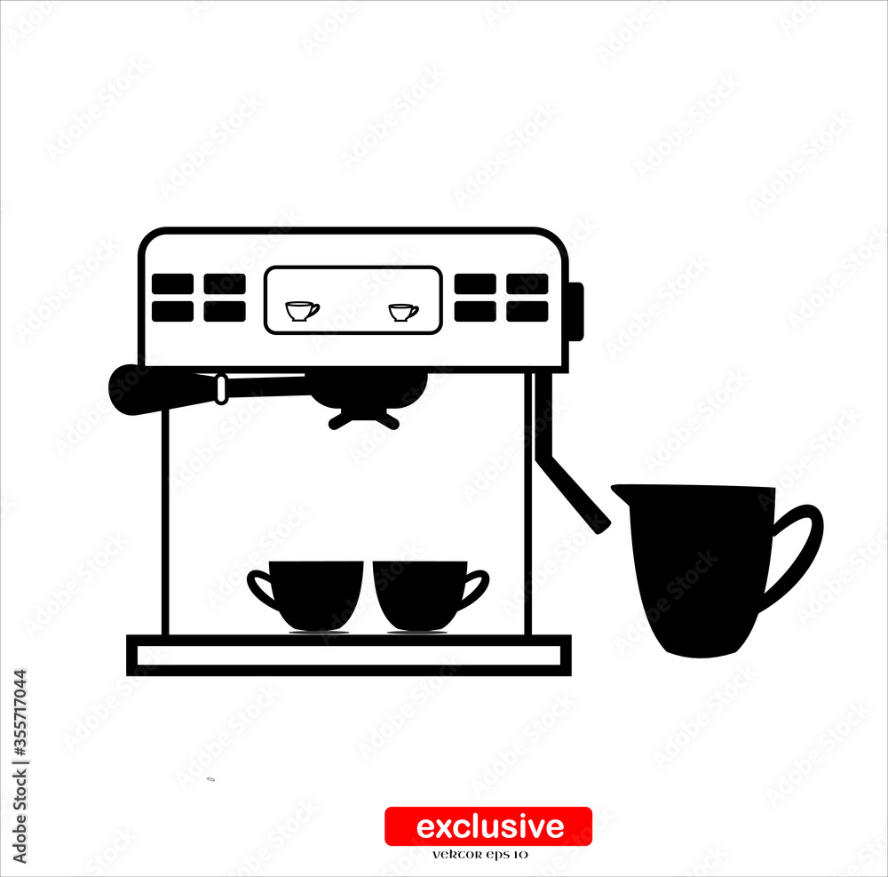 coffee machine icon.Flat design style vector illustration for graphic and web design. coffee machine icon.Flat design style vector illustration for graphic and web design.