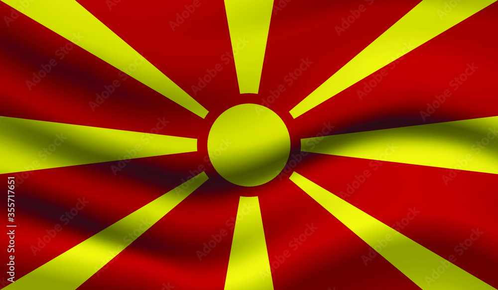 Macedonia Vector Flag. Vector illustration. Macedonia Vector Flag. Vector illustration.
