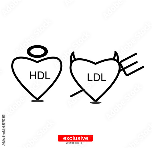 Colestrol icon.Flat design style vector illustration for graphic and web design.