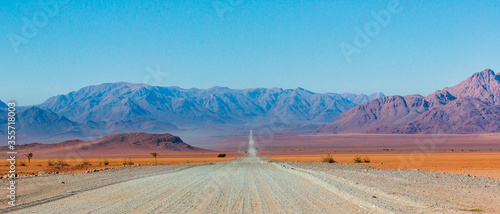 A gravel road in Namibia, Africa