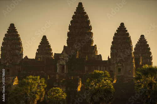 Sunrise at Temple of Angkor Wat in Siem Reap