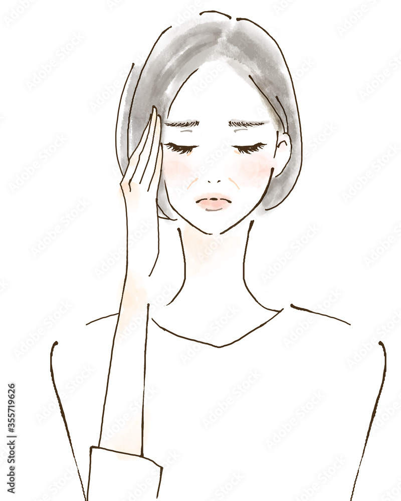 更年期 ストレス イライラ 困る表情の女性 悩む