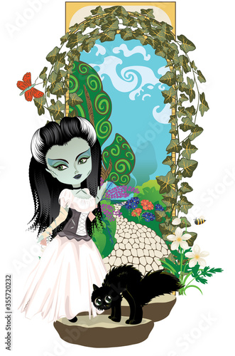 Zombie girl and secret garden