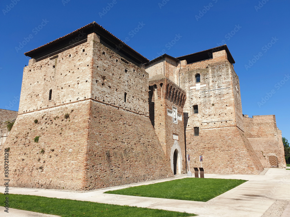 Ancient, famous castle Sismondo in Rimini, Italy. Tourist attraction of the city of Rimini.