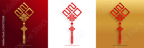 Chinese new year 2021 year of the ox , red paper cut ox character,flower and asian elements with craft style on background.(Chinese translation : Happy chinese new year 2021, year of ox)