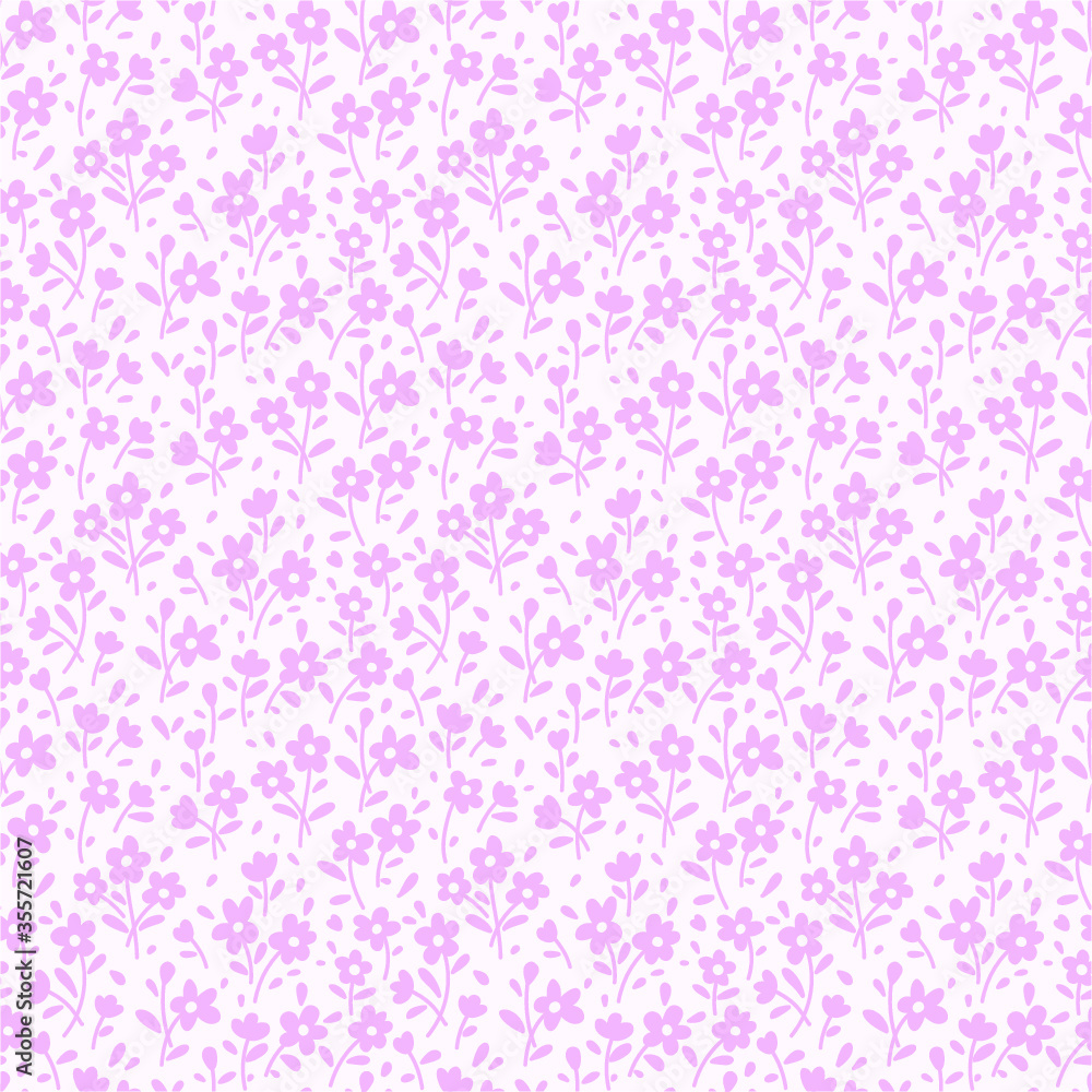 Floral pattern. Pretty flowers on white background. Printing with small pink flowers. Ditsy print. Seamless vector texture. Spring bouquet. Floral pattern. Pretty flowers on white background. Printing with small pink flowers. Ditsy print. Seamless vector texture. Spring bouquet.