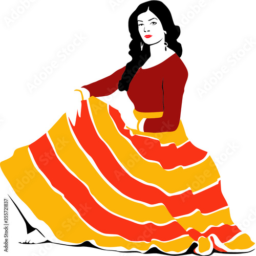 Salwar khameez ( churidar ) fashion vector design