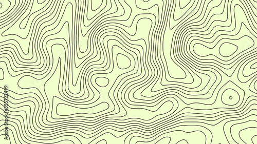 Topographic map lines background. Abstract vector illustration.