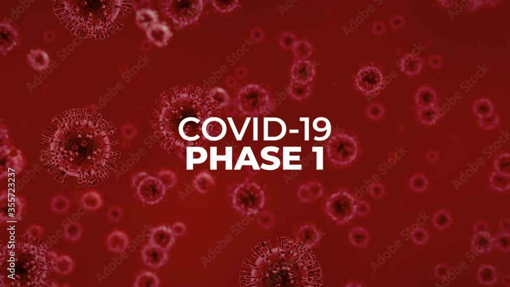COVID-19 Coronavirus Phase 1 Lockdown Easing. Centred Text COVID-19 Coronavirus Phase 1 Lockdown Easing. Centred Text
