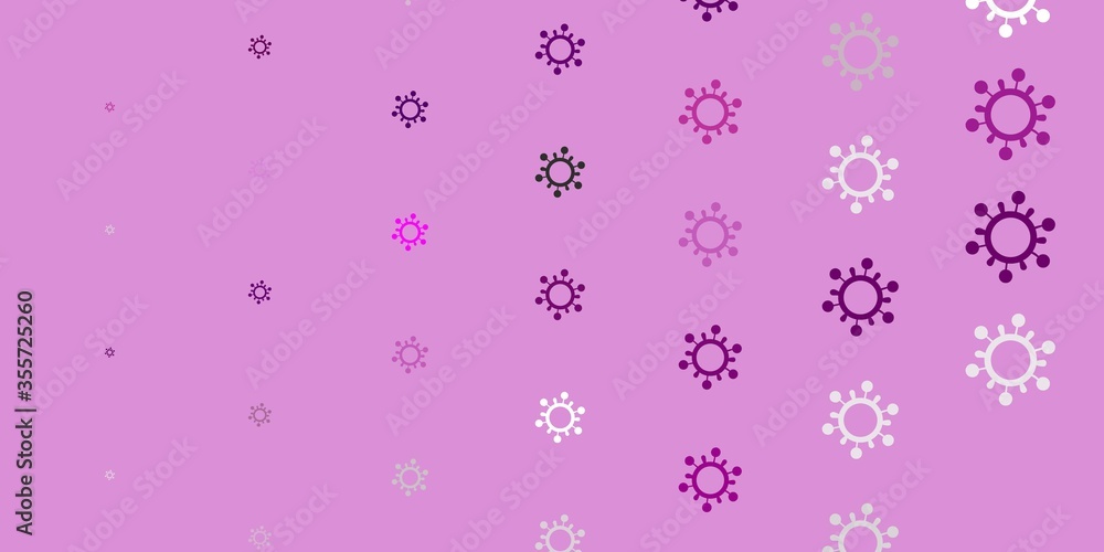Light Pink vector template with flu signs. Light Pink vector template with flu signs.