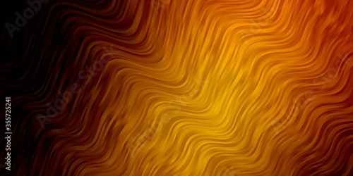 Dark Orange vector texture with curves. Illustration in halftone style with gradient curves. Pattern for websites, landing pages.