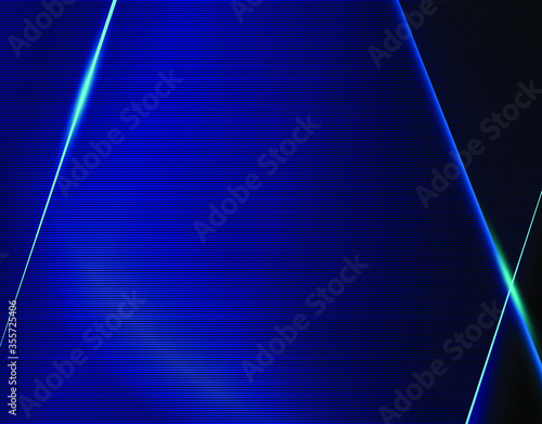 Template, Abstract, science, futuristic, energy technology concept. Digital image of light rays, stripes lines with blue light, over dark blue background. Vector