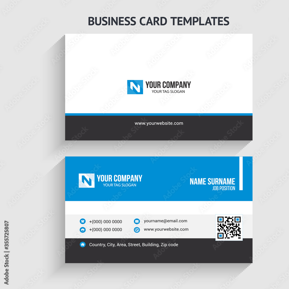 Modern and minimalist business card vector design template. Horizontal layout. editable business card vector. Perfect for your company. Vector illustration design. Print ready. Modern and minimalist business card vector design template. Horizontal layout. editable business card vector. Perfect for your company. Vector illustration design. Print ready.
