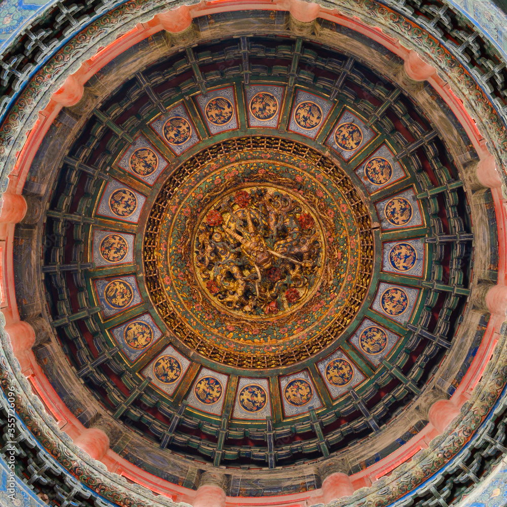 detail of the dome of the basilica of st mark in rome