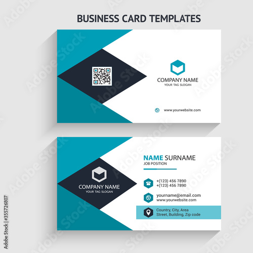 Modern and creative business card vector design template. Horizontal layout. editable business card vector. Perfect for your company. Vector illustration design. Print ready. © Edy Widianto