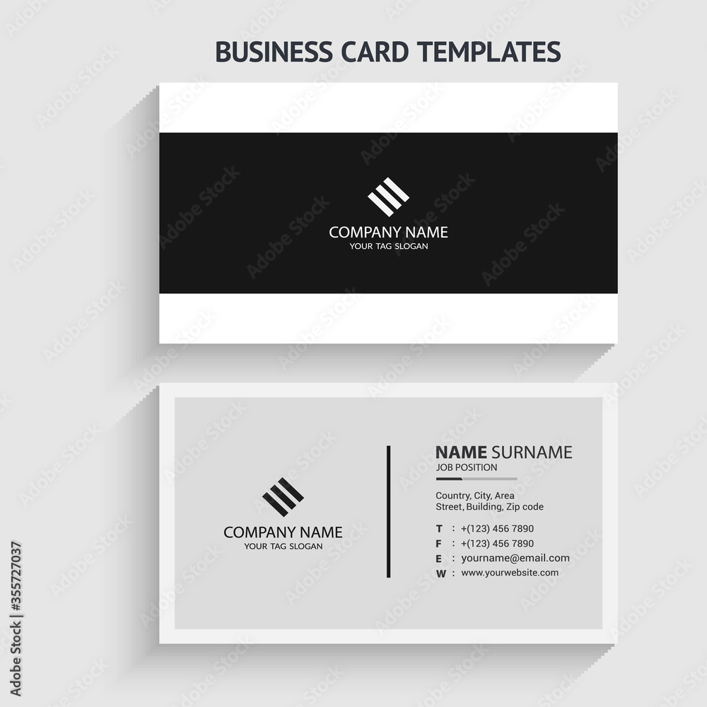 Modern and minimalist business card vector design template. Horizontal layout. editable business card vector. Perfect for your company. Vector illustration design. Print ready.