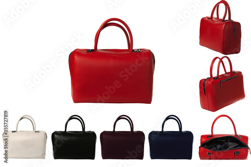 Women's hand bag in different colors and types