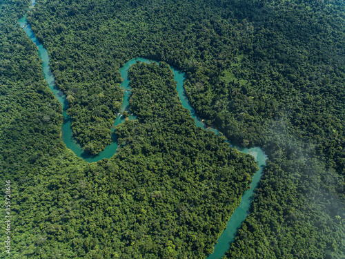 morning in the mountains at montes azules nature reserve chiapas mexico aerial view