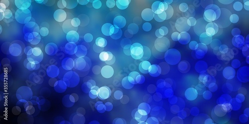 Light BLUE vector texture with disks. Modern abstract illustration with colorful circle shapes. Pattern for wallpapers, curtains.