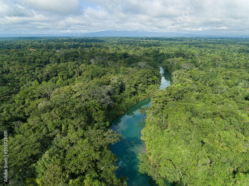 morning in the mountains at montes azules nature reserve chiapas mexico aerial view photo