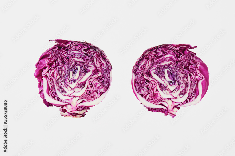 Red cabbage on white Red cabbage on white